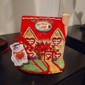 Blue Sky Festive Red Rose Cottage Decor